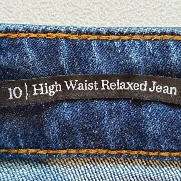 Talbots Womens Jeans 10 Blue High Rise Relaxed Dark Wash Stretch - Picture 7 of 10